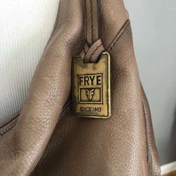 Frye Veronica Hobo leather shoulder bag, grey/brown - Picture 7 of 12